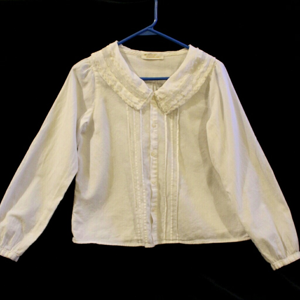 Lace Collar Blouse - Cream
